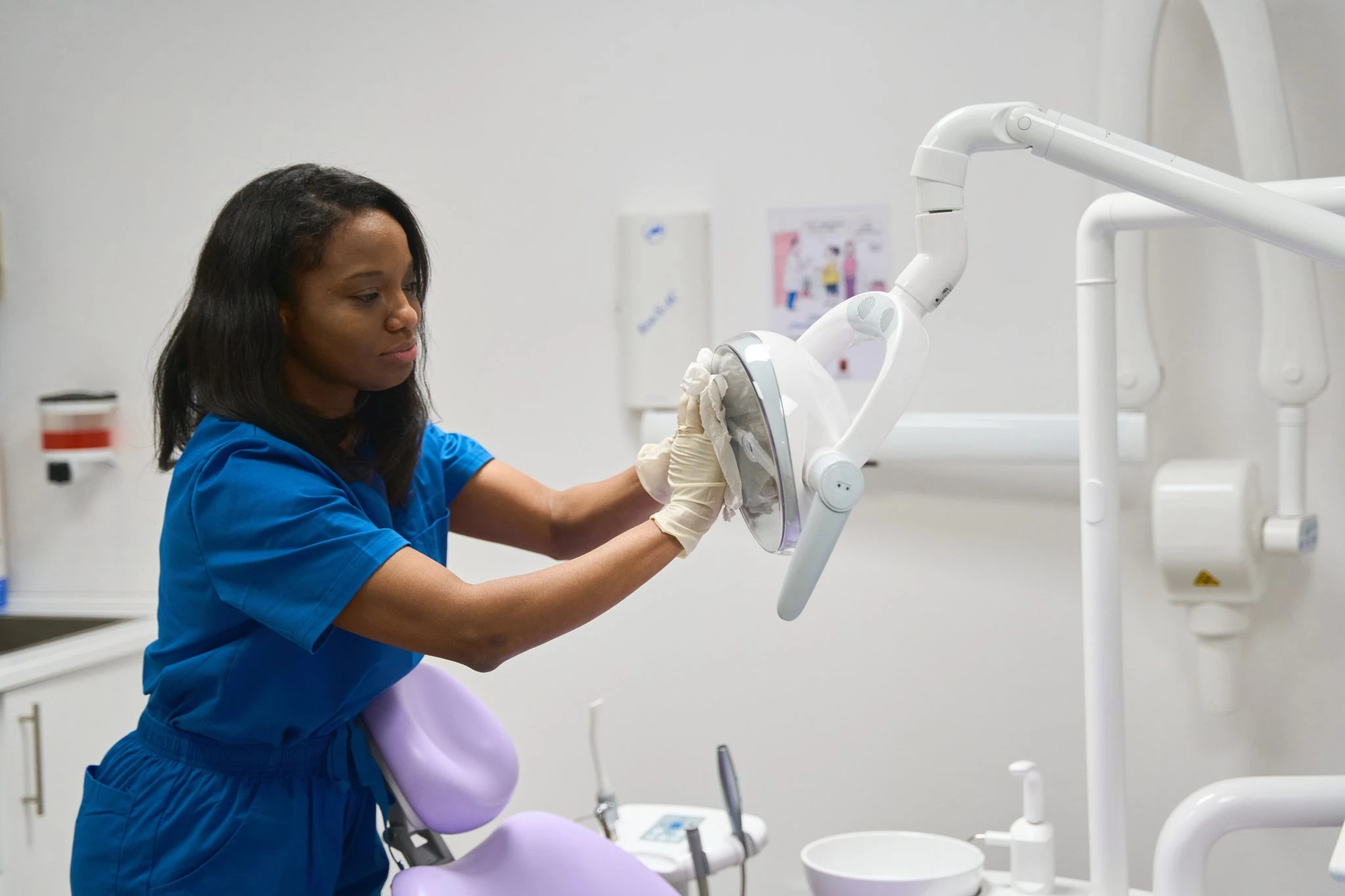 Dental professional discussing clear aligner treatment options