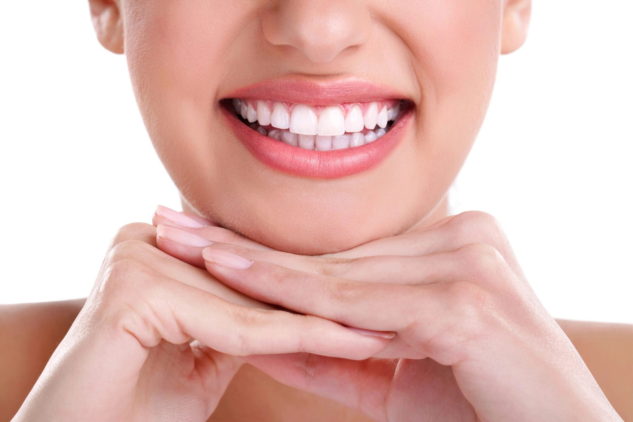 Close up of a bright healthy smile